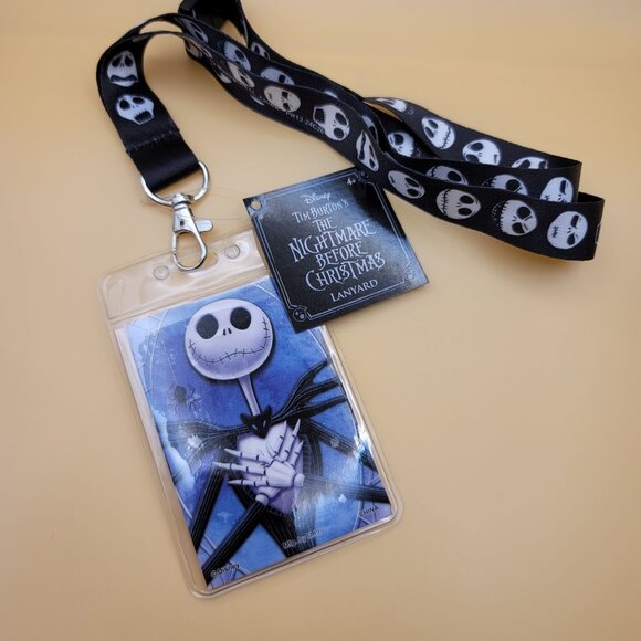 Nightmare Before Christmas Lanyard ID Holder Jack Skellington Disney jj3607 - Picture 1 of 7